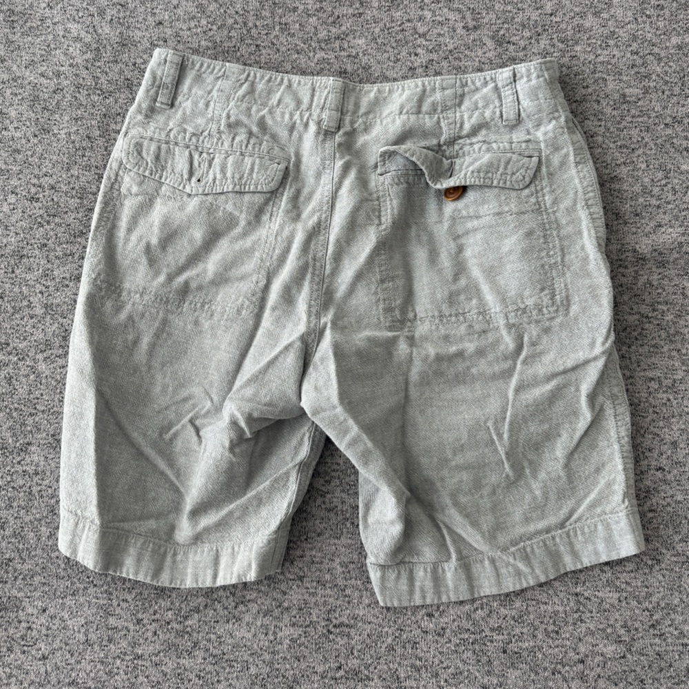 J. Crew Gray Linen Shorts - Picture 2 of 4